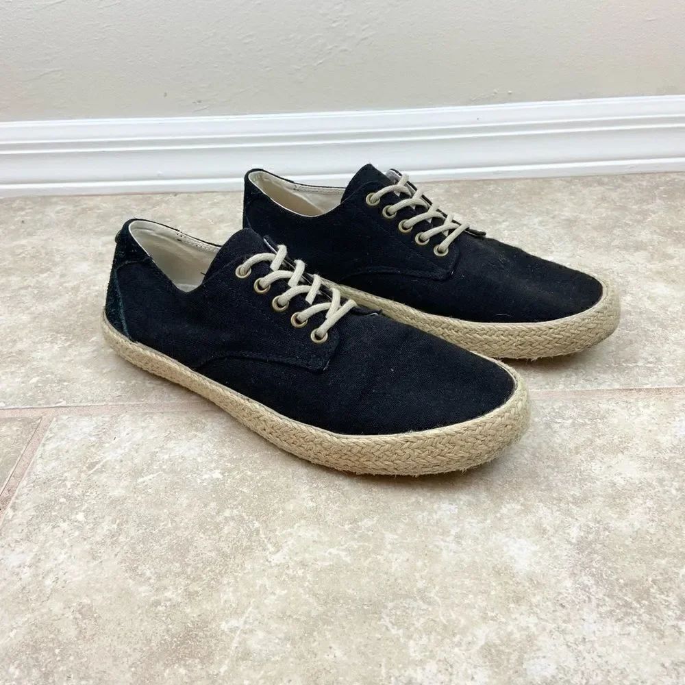 Original Penguin Espy Lace-Up Black Espadrilles Sneakers